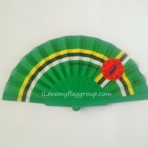 Dominica flag fan