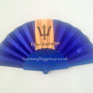 Fabric Barbados flag fan